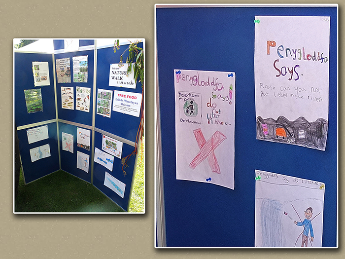 The information board and some of the Penygloddfa School posters.